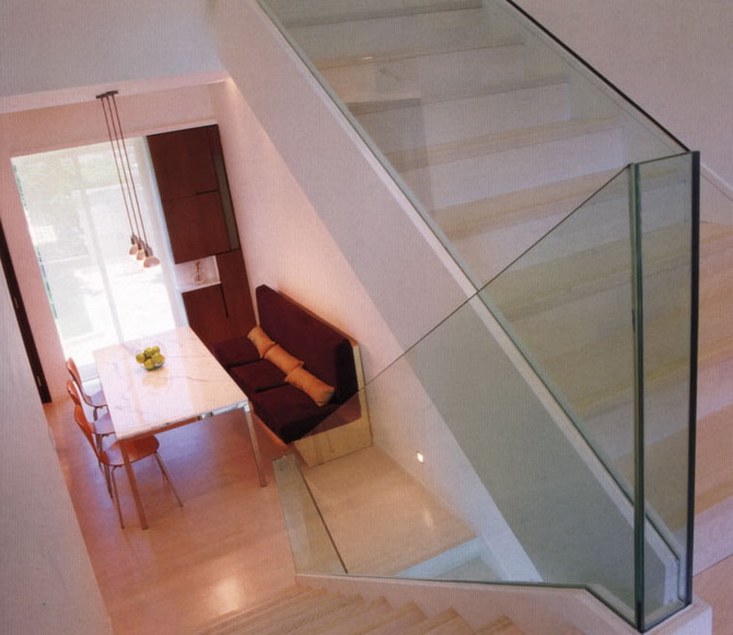 Glass stairs